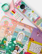Floss & Rock Rainbow Fairy Colouring Fun & Games Mat, , large