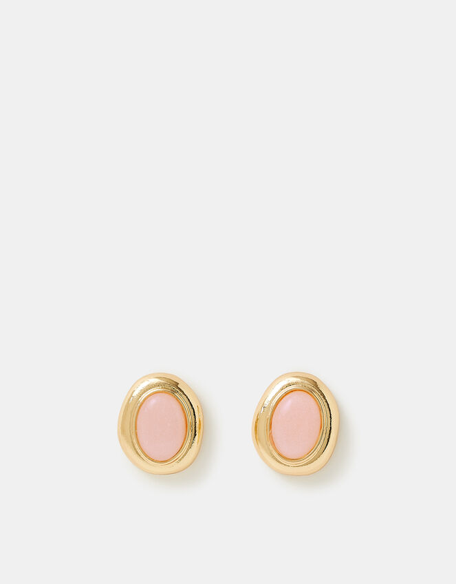 Oval Resin Stud Earrings, , large