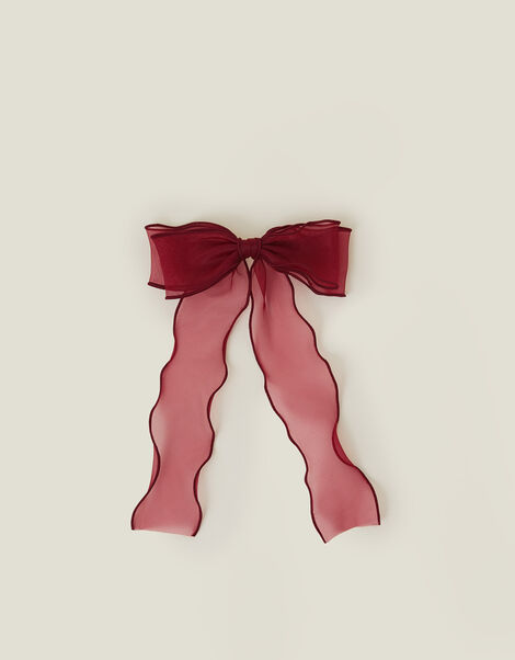 Organza Bow Hair Clip, , large