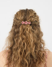 Sparkle Floral Barrette Hair Clip, , large