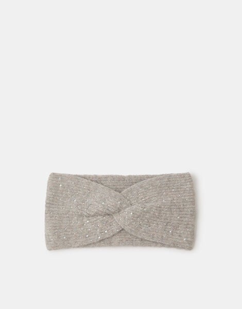 Rhinestone Twist Knit bando Headband, , large