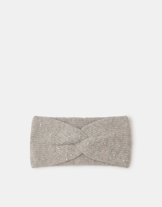 Rhinestone Twist Knit bando Headband, , large