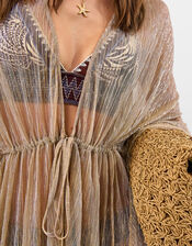 Shimmer Mini Kaftan, Gold (GOLD), large