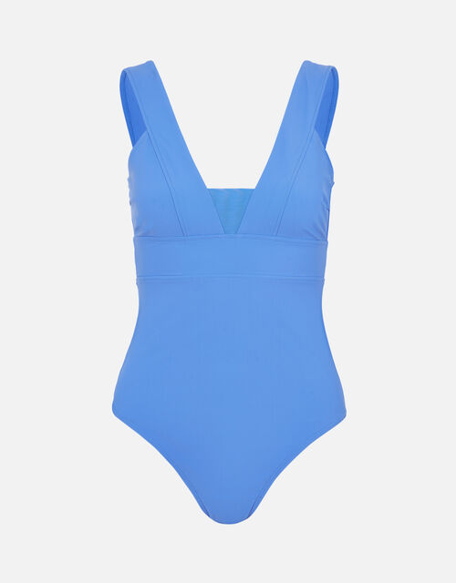Lexi Plunge Shaping Swimsuit Blue Swimsuits Accessorize Global