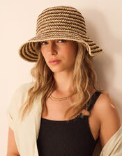 Seersucker Swimsuit, Black (BLACK), large