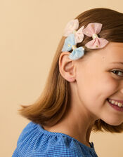 3-Pack Girls Bow Hair Clips, , large