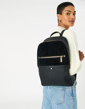Beth Suedette Backpack , Black (BLACK), large