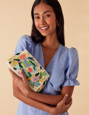 Floral Beaded Zip Cross-Body Bag, , large