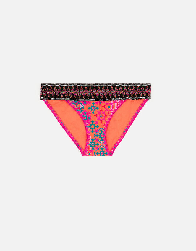 Heatwave Tile Elasticated Bikini Briefs, Multi (BRIGHTS-MULTI), large