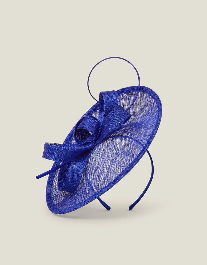 Loop Quil Disc Fascinator, Blue (COBALT), large