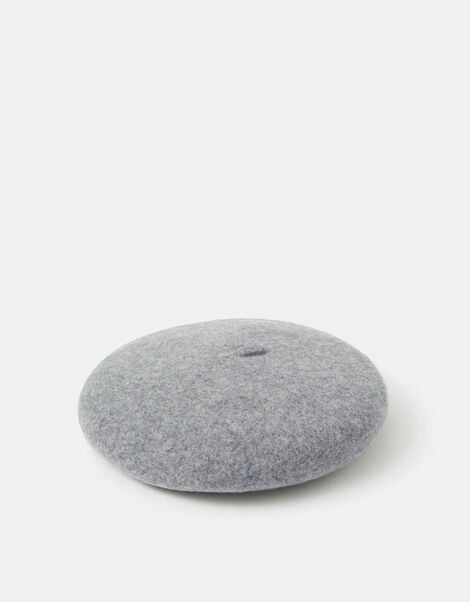 Wool Beret, Grey (GREY), large