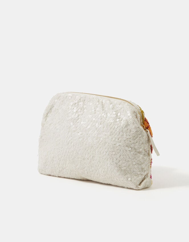 Beaded Flower Clutch Bag, , large