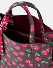 Cherry Print Handbag, , large