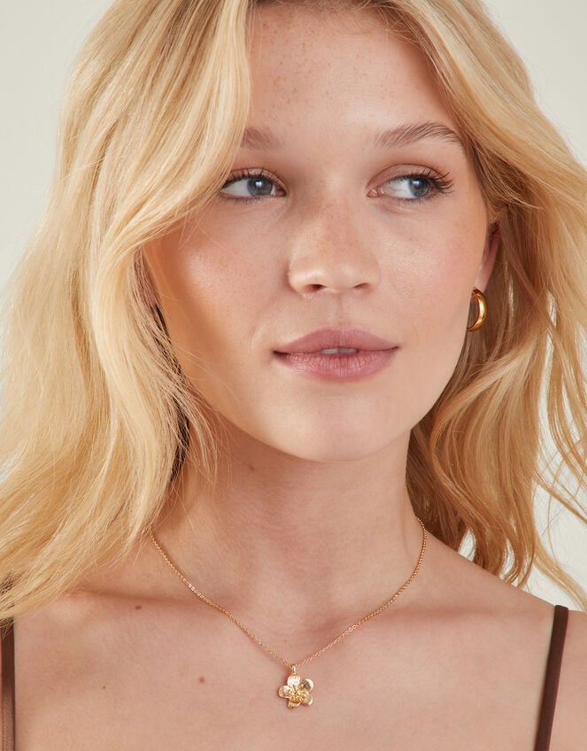 Flower Pendant Necklace, , large