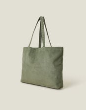 Daisy Embroidered Corduroy Shopper Bag, , large