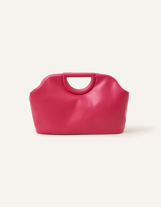 Grab Handle Clutch Bag, Pink (PINK), large