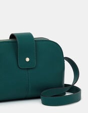 Double-Zip Cross Body Bag, Teal (TEAL), large