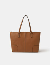 Plain Tote Bag, Tan (TAN), large