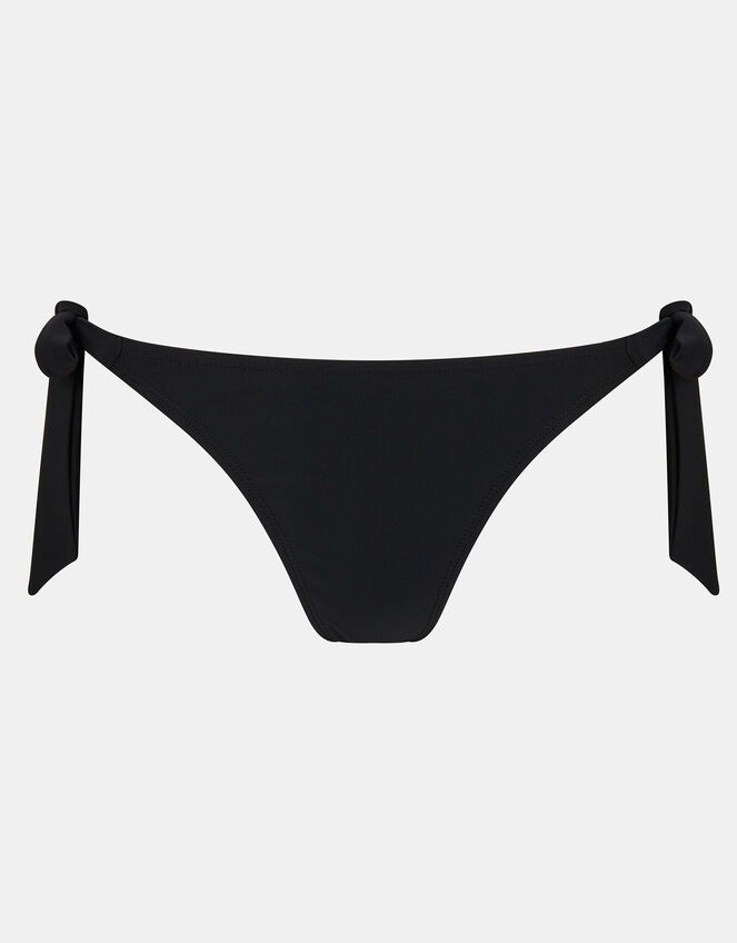 Bunny Side Tie Bikini Bottoms, Black (BLACK), large