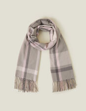 Woven Pastel Check Blanket Scarf, , large