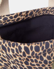Leopard Print Beach Tote Bag, , large
