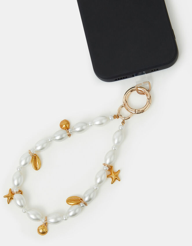 Shell Charm Wrist Phone Strap, , large