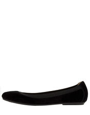 Elasticated Ballerina Flats, Black (BLACK), large