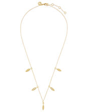 Gold-Plated Olive Leaf Necklace, , large