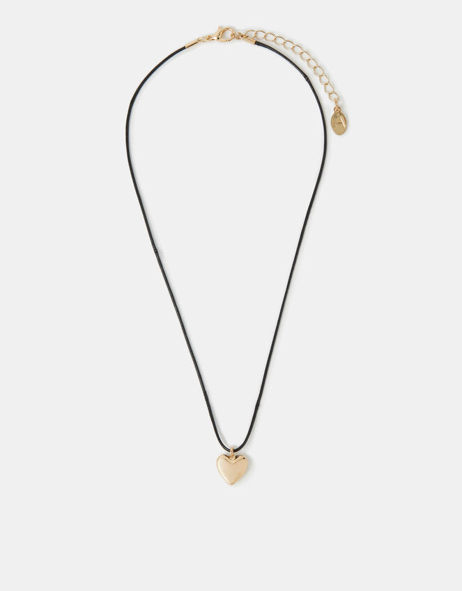 Heart Pendant Cord Necklace, , large