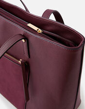Eleanor Tote Bag, Red (BURGUNDY), large