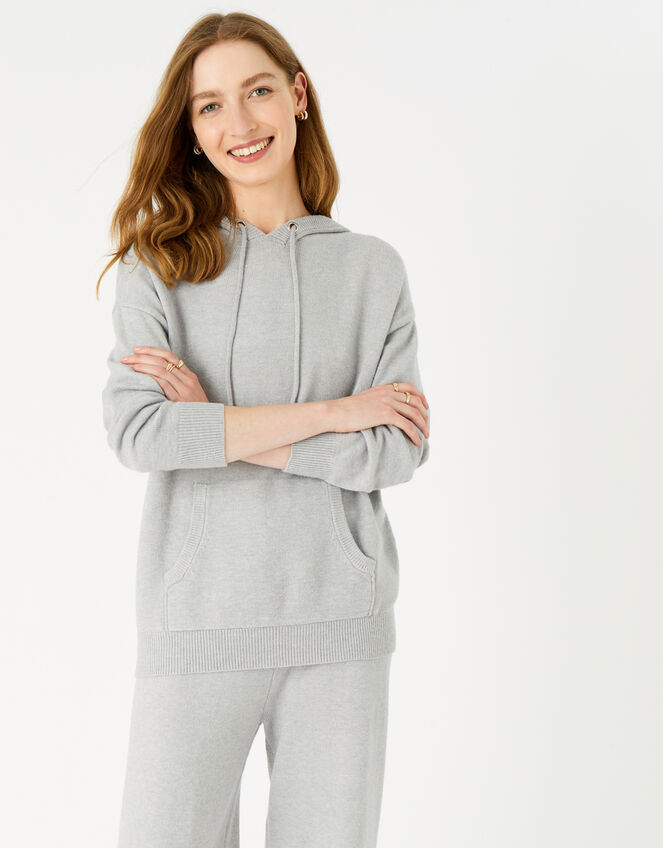 Lounge Knit Hoody, Grey (GREY), large