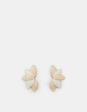 Enamel Petal Drop Earrings, , large