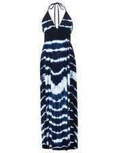 Tie-Dye Maxi Dress, Blue (BLUE), large