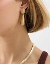 Metallic Drop Earrings, , large