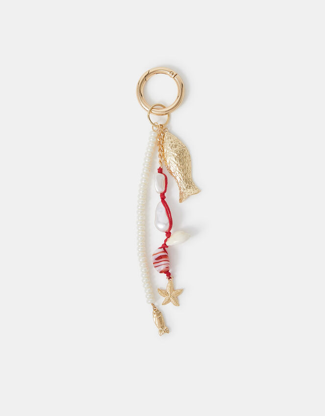 Fish Pearl Beaded Bag Charm, , large