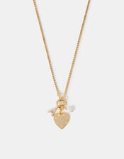 14ct Gold-Plated Omega Initial Charm Necklace, Gold (GOLD), large