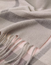Woven Pastel Check Blanket Scarf, , large