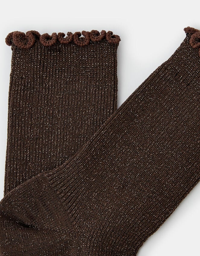 Frill Glitter Socks, , large