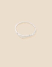 Recycled Sterling Silver Molten Ring, Silver (ST SILVER), large