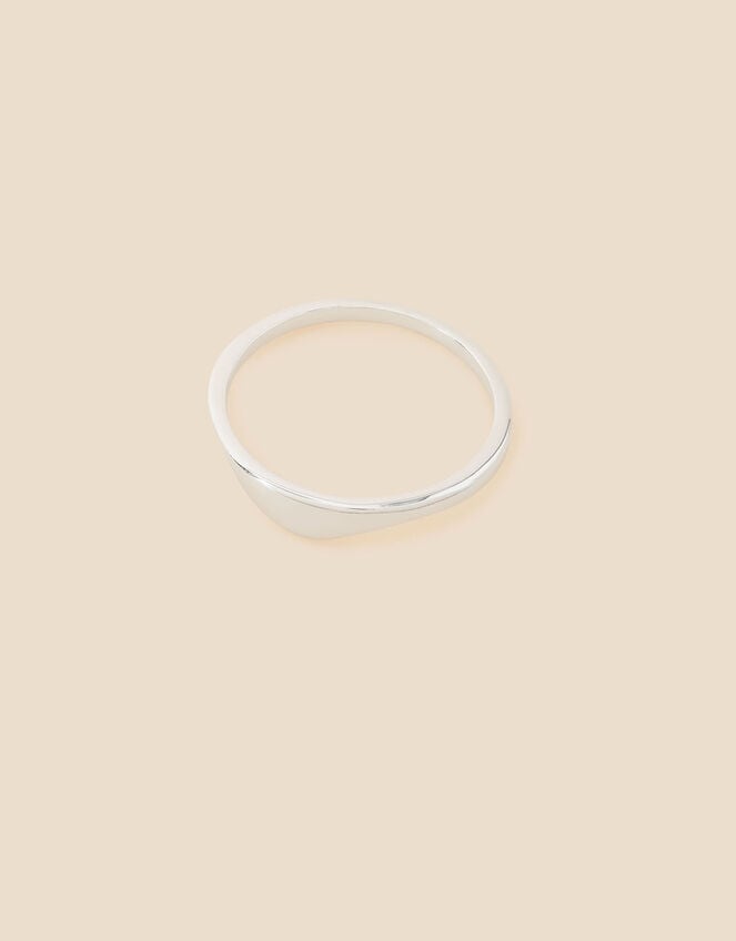 Recycled Sterling Silver Molten Ring, Silver (ST SILVER), large