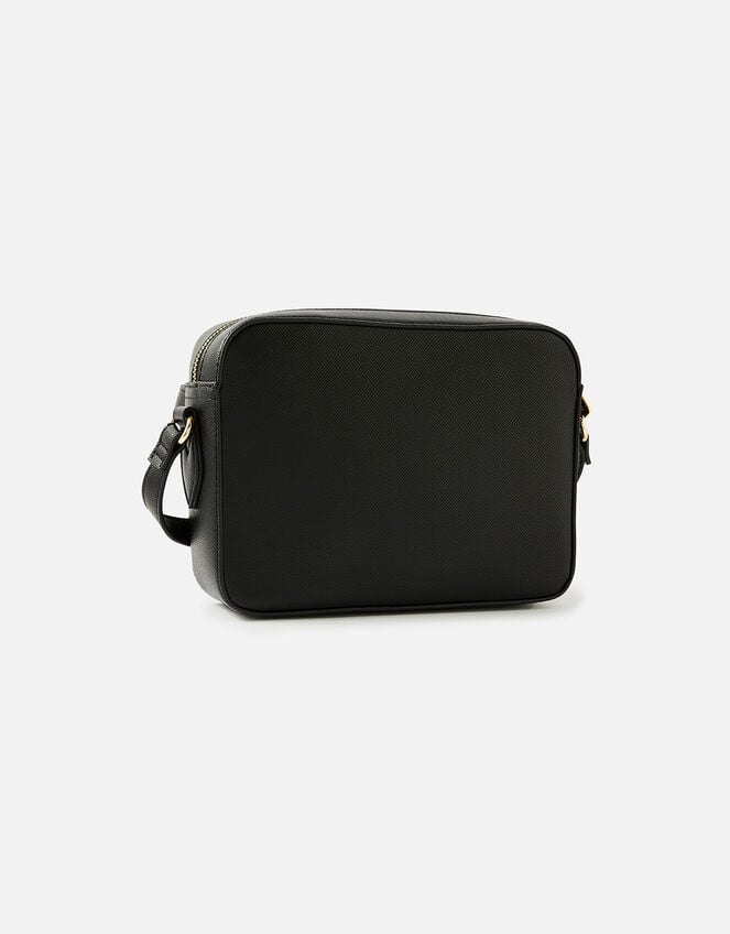 Boxy Twist-Lock Cross-Body Bag, Black (BLACK), large