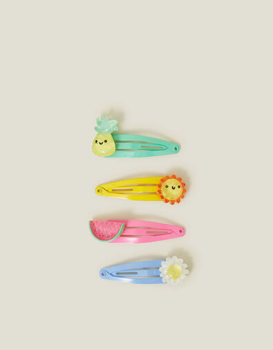 4-Pack Girls Fruity Hair Clips, , large