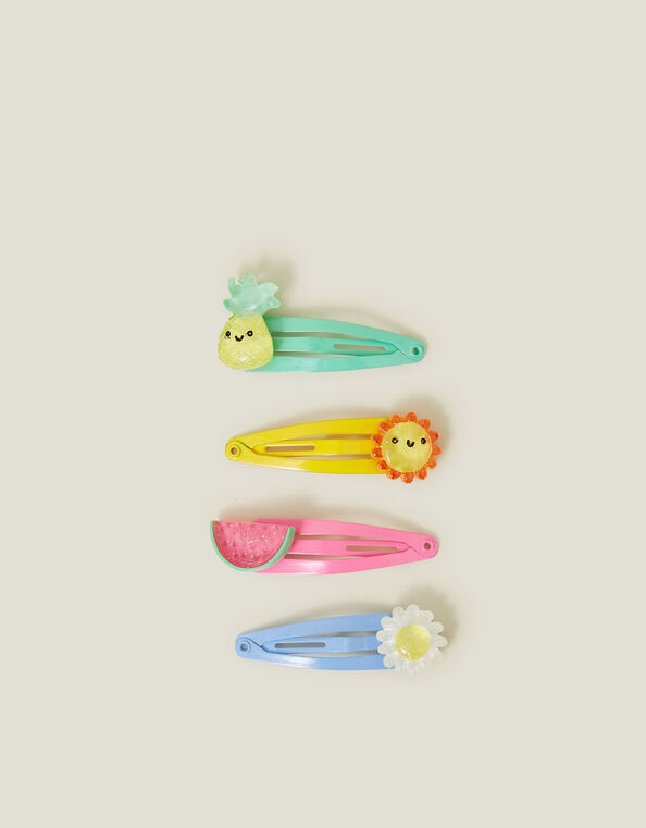 4-Pack Girls Fruity Hair Clips, , large