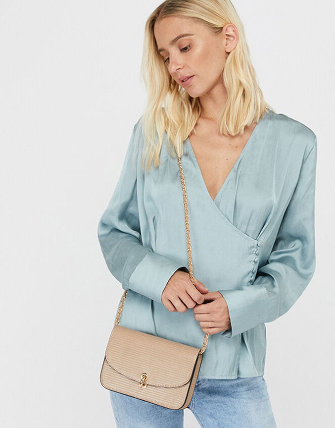 Edie Cross-Body Bag, Nude (NUDE), large