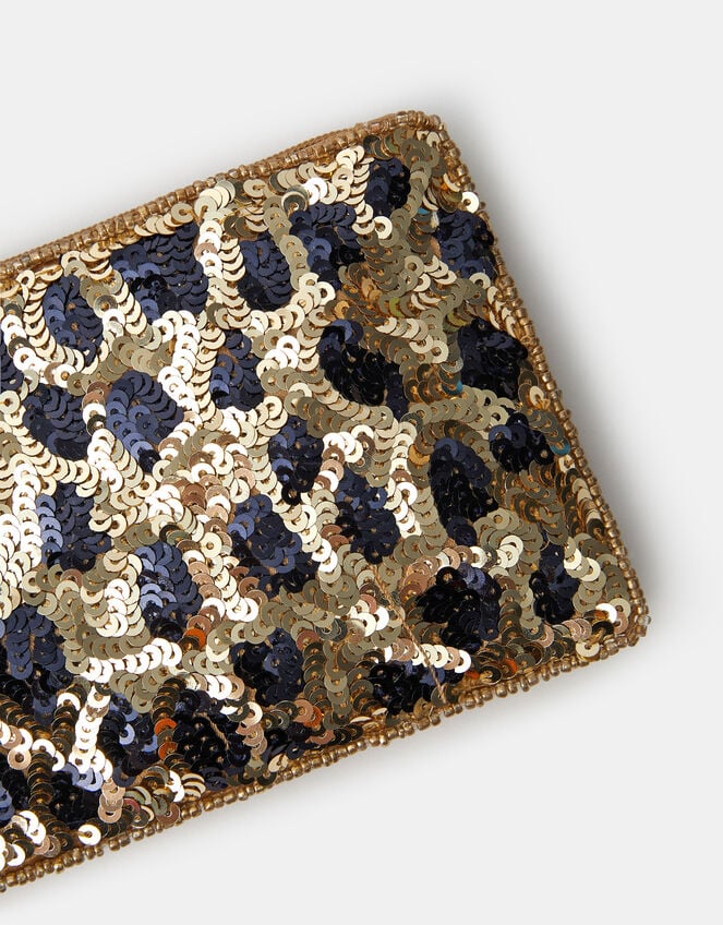 Leopard Print Sequin Purse Bag Charm, , large