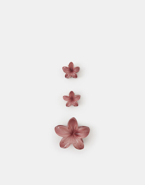 3-Pack Tropical Flower Claw Clips, , large