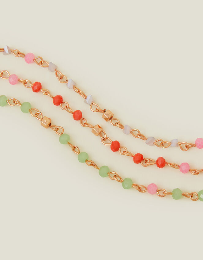 Longline Layered Facet Bead Necklace, , large
