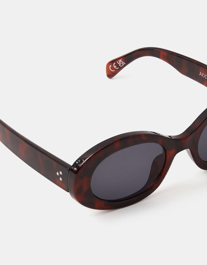 Chunky Tort Oval Sunglasses , , large