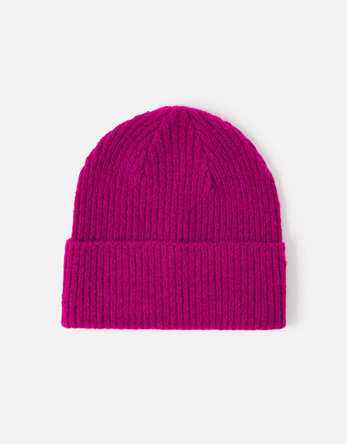 Soho Knit Beanie Hat, Pink (FUCHSIA), large