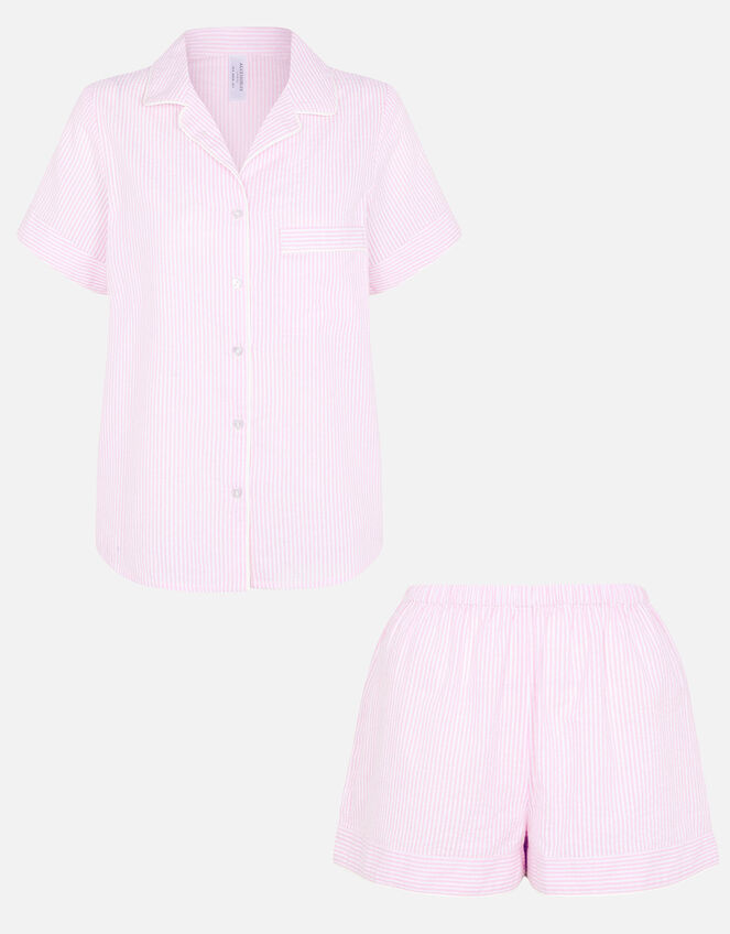 Stripe Seersucker Pyjama Set, Pink (PINK), large